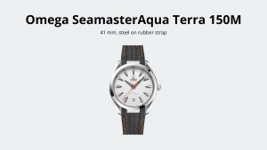 Omega Seamaster Aqua Terra 150M, 41 mm, steel on rubber strap