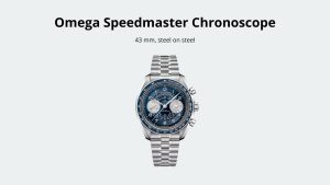 Omega Speedmaster Chronoscope, 43 mm, steel on steel